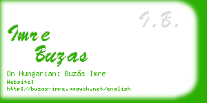 imre buzas business card